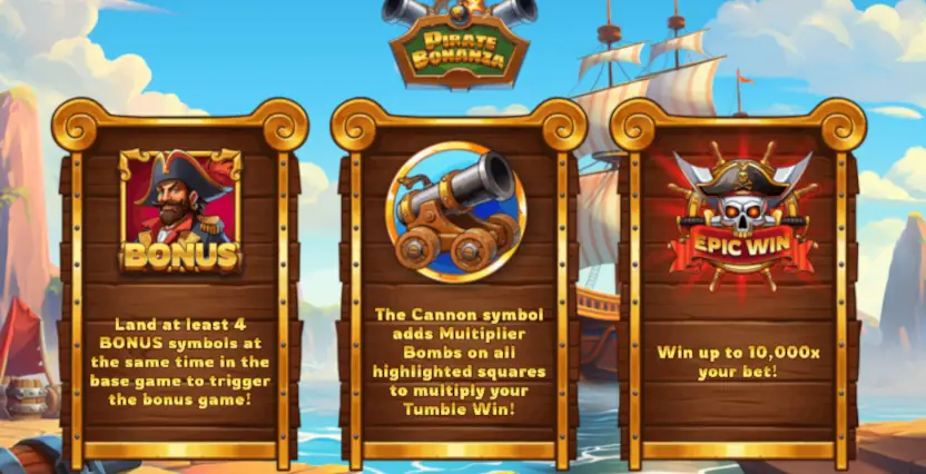 Features of Pirate Bonanza